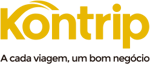 Kontrip logo com slogan azul Kontrip logo com slogan azul